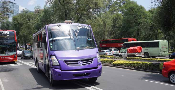 CDMX Purple Mercedes Ayco Zafiro 1320180, MB Enviro500MMC 902 & 839